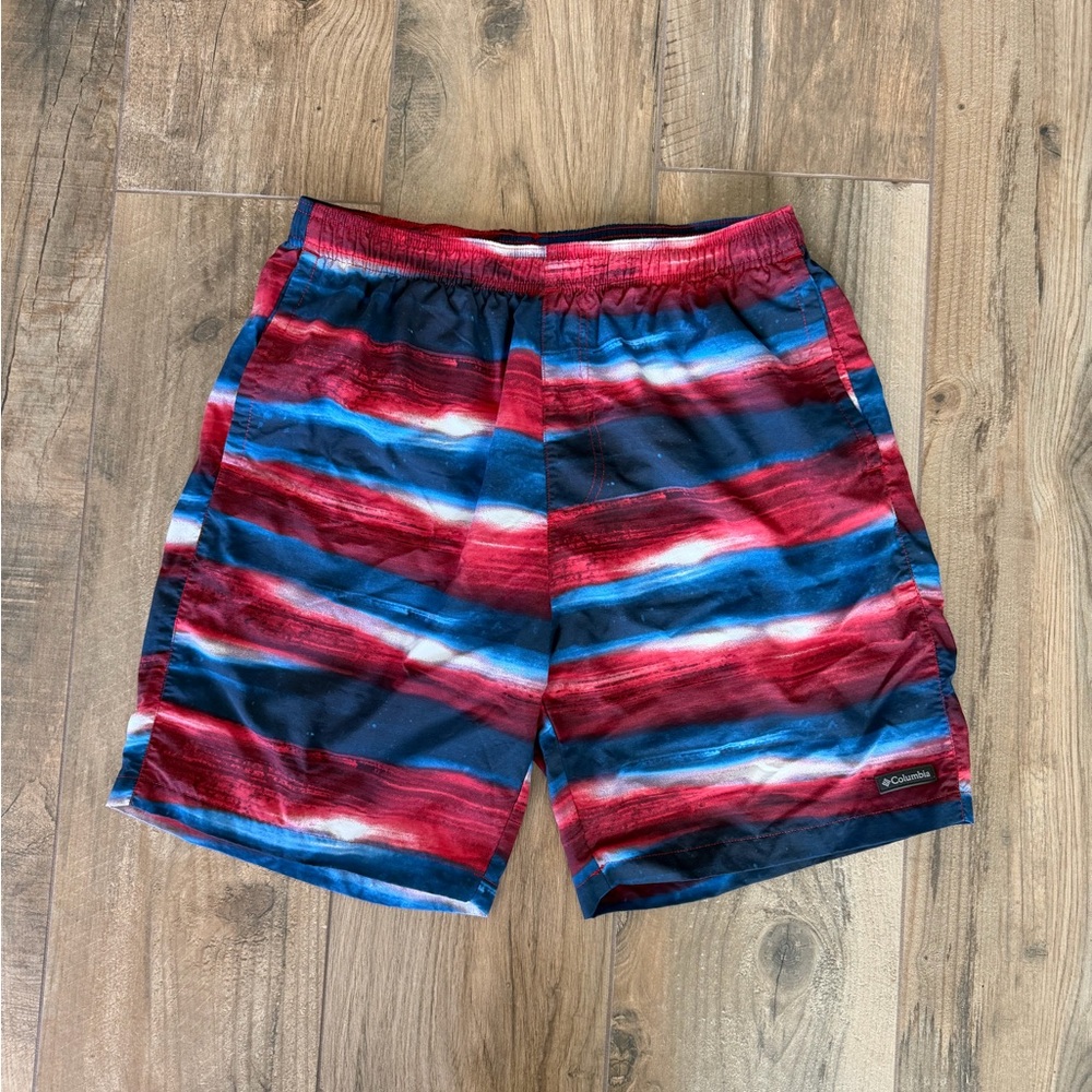 Columbia Red, White & Blue Swim Trunks